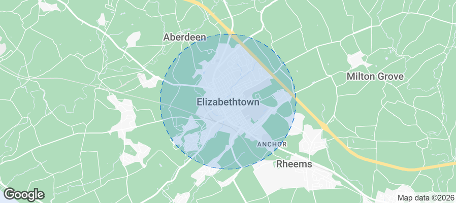Elizabethtown Airbnb map